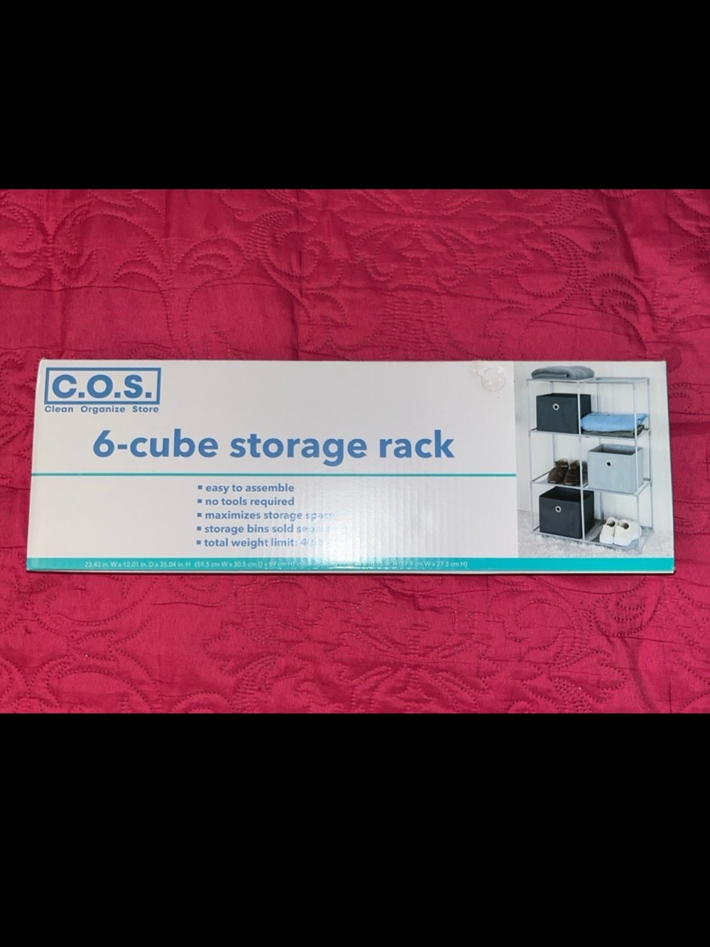 6-Cube Storage Rack in White